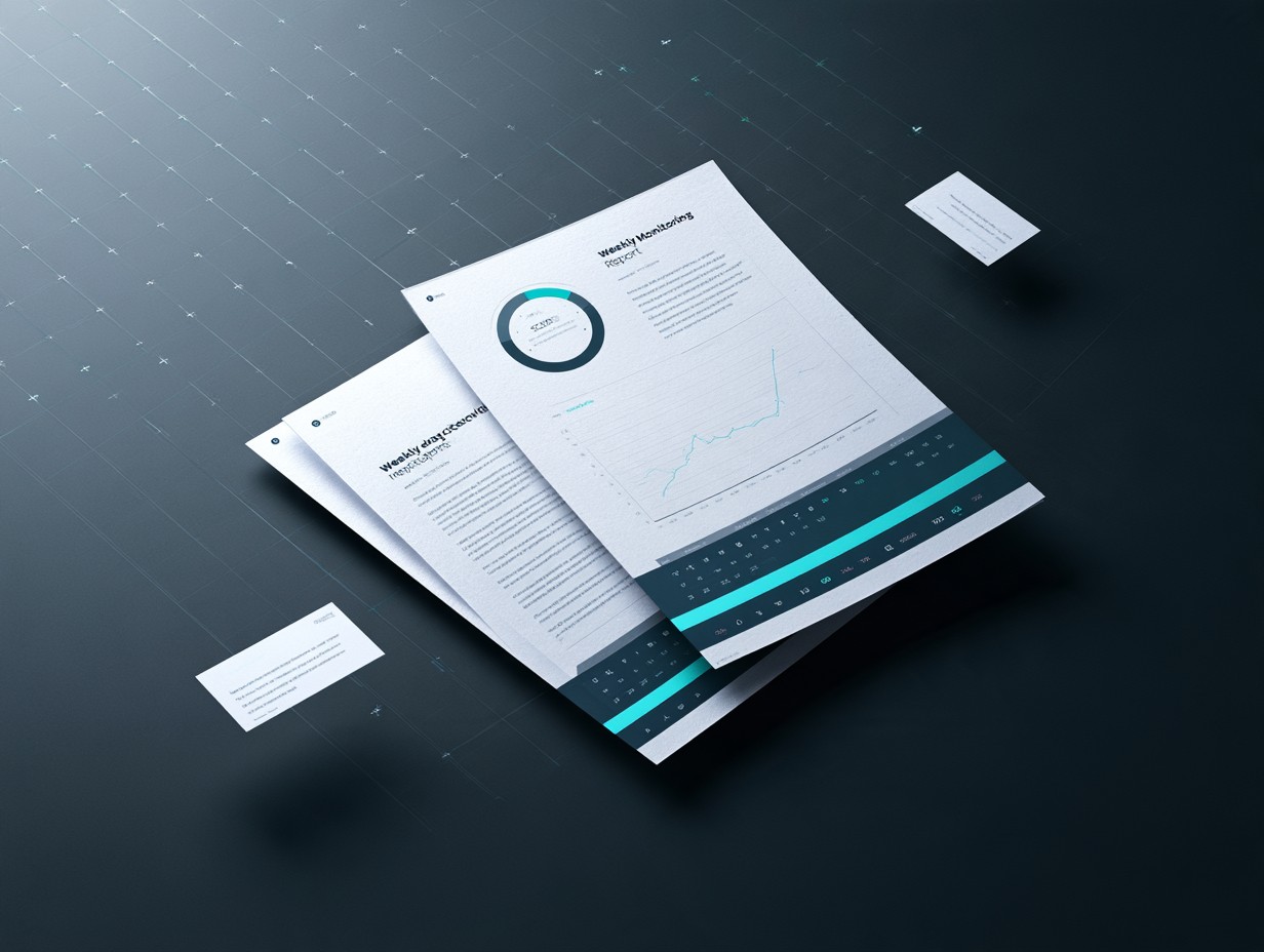 Weekly sentiment report: sample deliverable mock-up